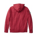 Dark Red Heather Blank Back View