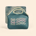 Teal Blue/Khaki Beige Logo Front