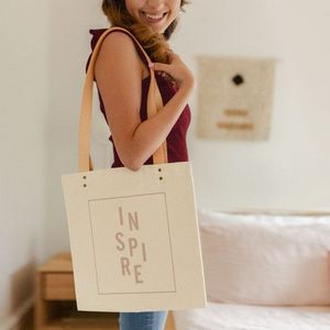 Natural Canvas Beige Logo Lifestyle