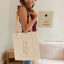 Natural Canvas Beige Logo Lifestyle