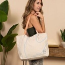 Natural Canvas Beige Logo Lifestyle