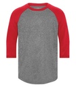 Charcoal Heather/True Red