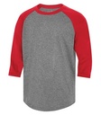 Charcoal Heather/True Red