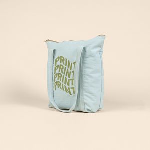 Beach Wash Denim Blue Logo Side