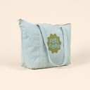 Beach Wash Denim Blue Logo Side