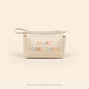 Natural Canvas Beige Logo Front