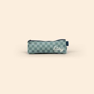 Ikat Checkerboard Blue Blank Front