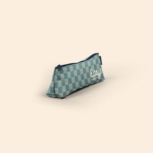 Ikat Checkerboard Blue Blank Angle