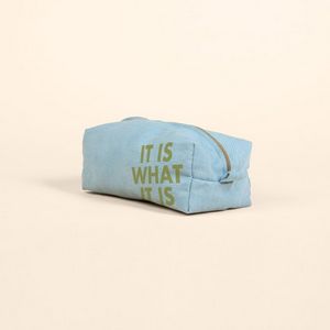 French Wash Denim Blue Logo Angle