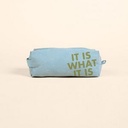French Wash Denim Blue Logo Front