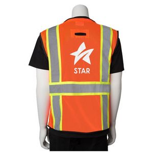 Orange/Silver/Black/Yellow Logo Back View