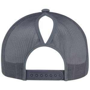 Charcoal Gray Blank Back View