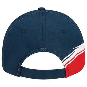 Red/Navy Blue/White Blank Back View