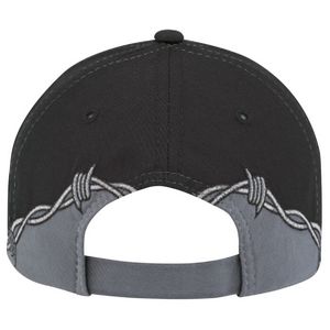 Charcoal Gray/Black/Silver Blank Back View