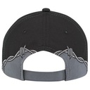 Charcoal Gray/Black/Silver Blank Back View
