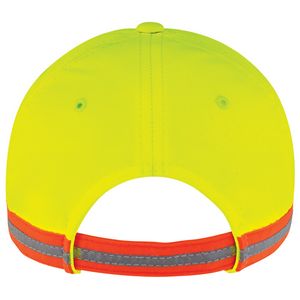 Black/Safety Green/Reflective Gray Blank Back View