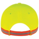 Black/Safety Green/Reflective Gray Blank Back View