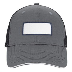 VHDW26284 charcoal/black front rectangle navy patch
