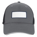 VHDW26284 charcoal/black front rectangle navy patch