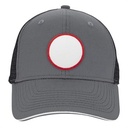 VHDW26284 charcoal/black front circle red patch
