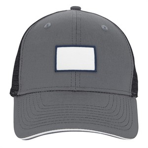 VHDW26284 charcoal/black front small rectangle navy patch