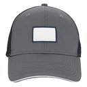 VHDW26284 charcoal/black front small rectangle navy patch