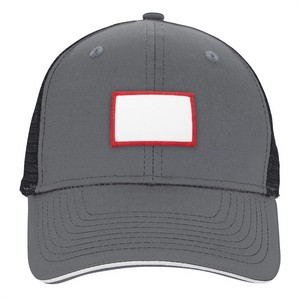 VHDW26284 charcoal/black front small rectangle red patch