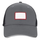 VHDW26284 charcoal/black front small rectangle red patch