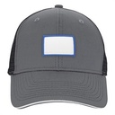 VHDW26284 charcoal/black front small rectangle royal patch