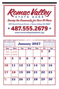 Skinner & Kennedy Apron Style Calendar image