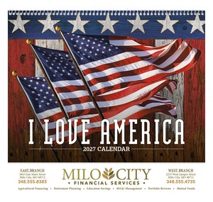 Triumph Calendars I Love America Calendar cover image