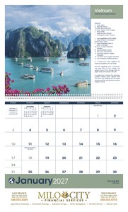 Triumph Calendars World Scenes with Recipe Calendar open image
