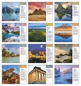 Triumph Calendars World Scenes with Recipe Calendar month image