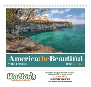 Triumph Calendars America the Beautiful with Recipes Calendar cover image