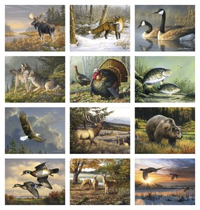 Triumph Calendars Wildlife Art by the Hautman Brothers Calendar month image