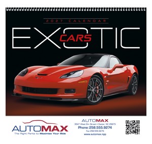 Triumph Calendars Exotic Cars Calendar cover image