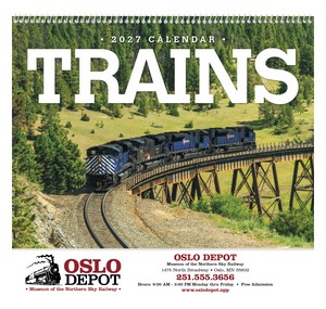 Triumph Calendars Trains Calendar cover image