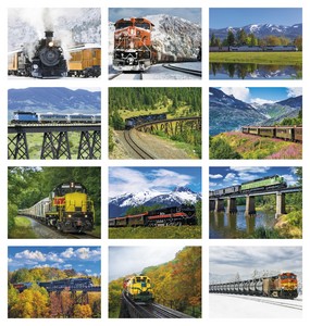 Triumph Calendars Trains Calendar month image