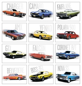 Triumph Calendars Classic Muscle Cars Calendar month image