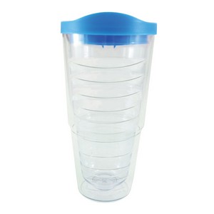 24ORBTMB Clear Tumbler/Aqua Lid