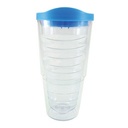 24ORBTMB Clear Tumbler/Aqua Lid