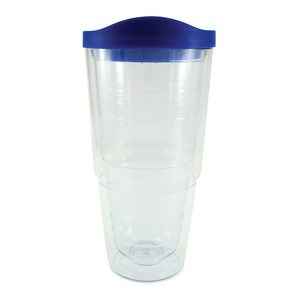 24ORBTMB Clear Tumbler/Blue Lid