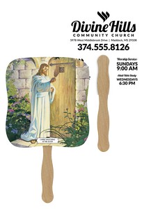 Skinner & Kennedy Christ Knocking At The Door - Pictorial Fan combined image