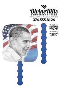 Skinner & Kennedy President Barack Obama - Pictorial Fan combined image