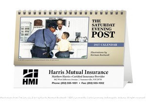 Triumph Calendars The Saturday Evening Post Illustrations by Norman Rockwell Desk Calendar cover ima