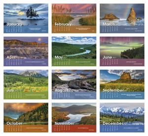 Triumph Calendars Scenic Moments Large Desk Calendar month image