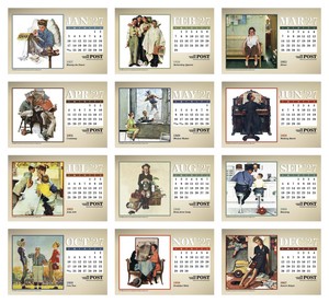 Triumph Calendars The Saturday Evening Post Large Desk Calendar month image