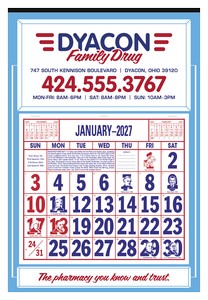 Skinner & Kennedy Apron Calendar image