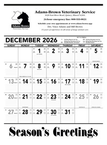 Triumph Calendars Black & White Contractor Memo Calendar image