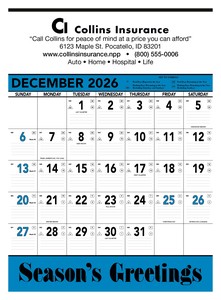 Triumph Calendars Blue & Black Contractor Memo Calendar image